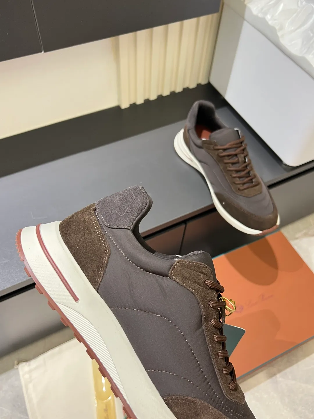 Men's men's shoes 💰p480 Loro men's shoes 💰piana niche classic jogging shoes, men's lace-up casual shoes and sneakers, high-quality lightweight and comfortable fabrics, suitable for outdoor leisure, the color scheme is young and energetic, and it looks great with sportswear or casual suits! Size: 38-44 (45 customized)